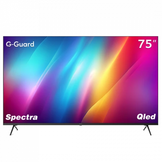 شاشة جي جارد 75 بوصة كيو ال اي دي ذكية SPECTRA بدقة 4K الترا اتش دي جوجل تي في دولبي اتموس